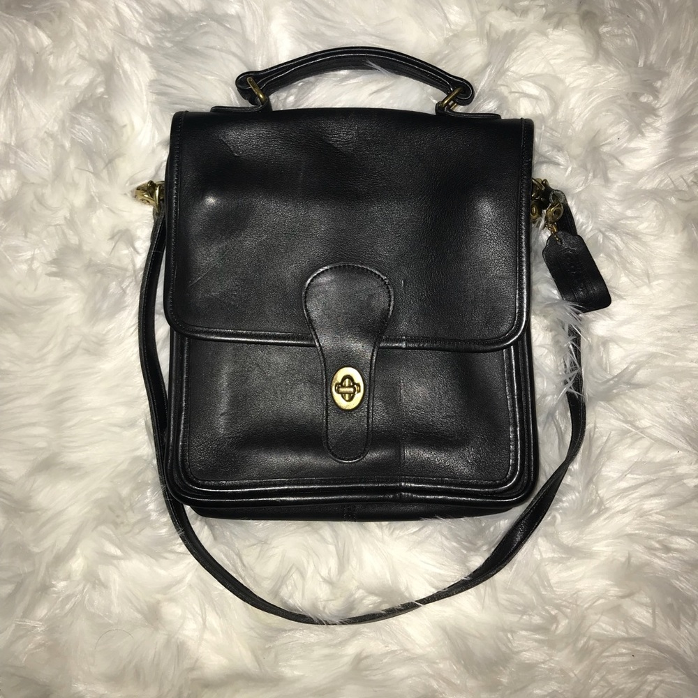 Vintage Coach Handbag - Black